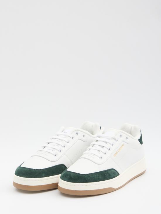 25FW 생로랑 스니커즈 84553700NAM 9069 WHITE GREEN - SAINT LAURENT