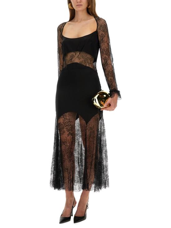 25FW 니나리찌 롱 원피스 25ACRO033PA0492 U9000 BLACK - NINA RICCI