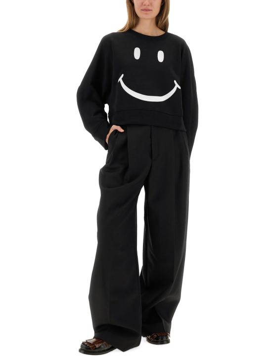 25FW 모스키노 스트레이트 팬츠 03115417 0555 BLACK - MOSCHINO