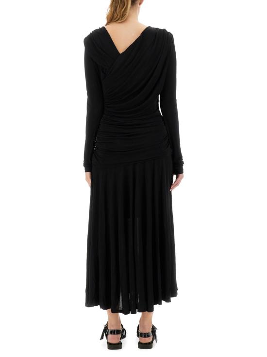 25FW 가니 롱 원피스 T4213 099 BLACK - GANNI
