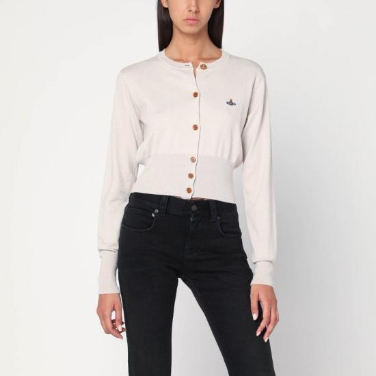 25FW 비비안웨스트우드 BEA 베아 크롭 가디건 1803002U Y001VA402 WHITE