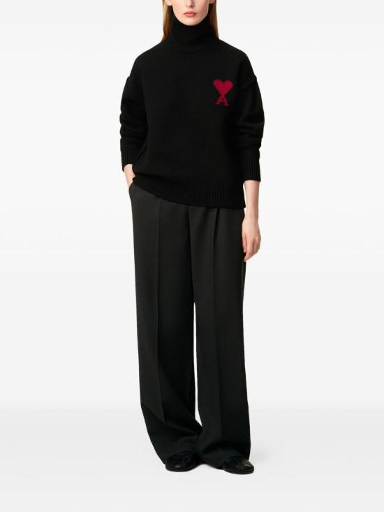 25FW 아미 ADC 터틀넥 스웨터  UKS839 018009 BLACK - AMI