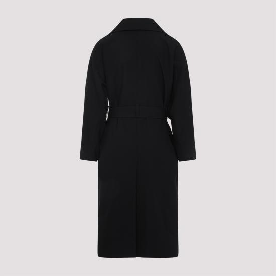 25FW 생로랑 그랑 드 뿌드르 소재 롱 코트 848512Y5J40 1000 BLACK - SAINT LAURENT