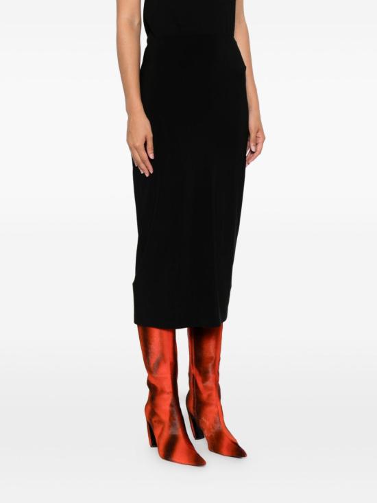 25FW 노마카말리 미디 스커트 KK225SPLQ70001 BLACK - NORMA KAMALI