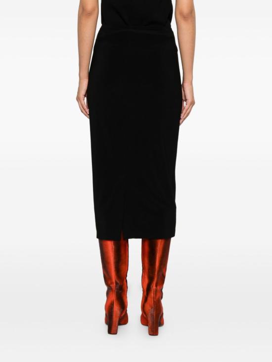 25FW 노마카말리 미디 스커트 KK225SPLQ70001 BLACK - NORMA KAMALI