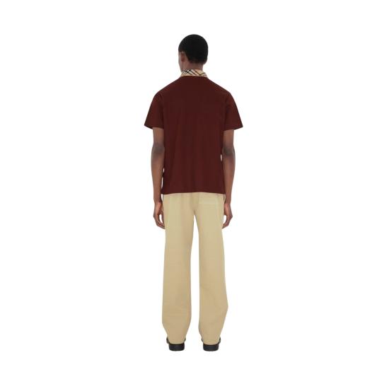 25FW 버버리 체크 칼라 코튼 폴로 셔츠  8110945C3081 - BURBERRY