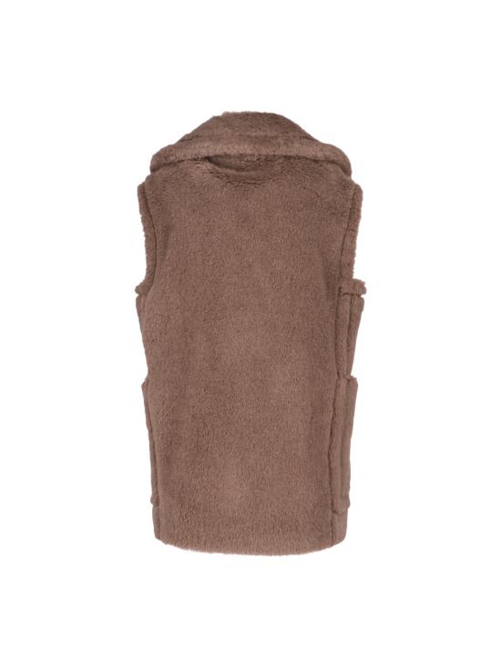 25FW 막스마라 테디 알파카 울 더블브레스트 베스트 2521276253600 004 Brown - MAX MARA