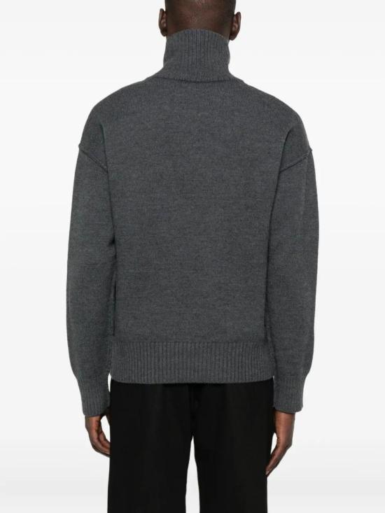 25FW 아미 ADC 터틀넥 터틀넥 UKS839018 0504 GRIS CHINE NOIR