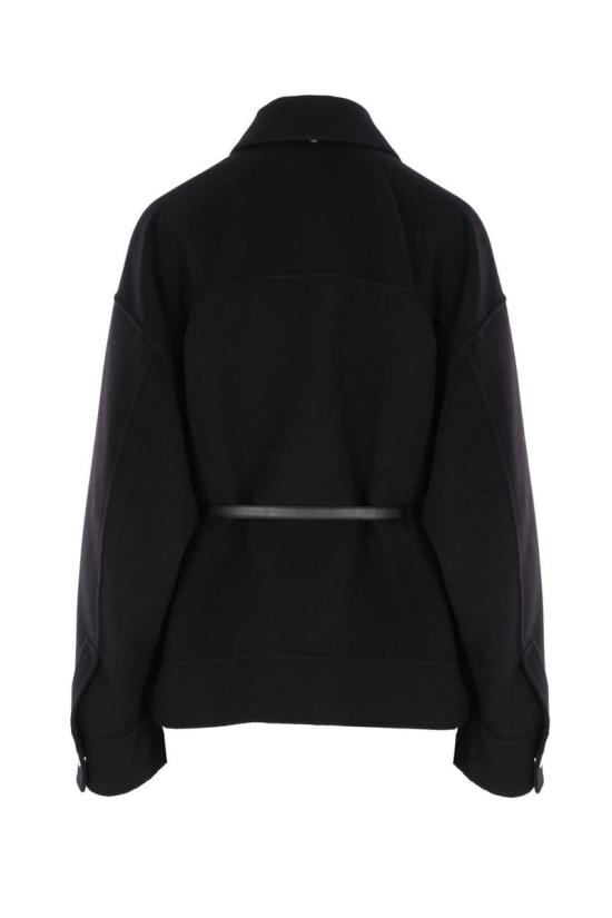 25FW 스포트막스 CANTORE 칸토레 벨티드 울 자켓  2522086031600747013 Black - SPORTMAX