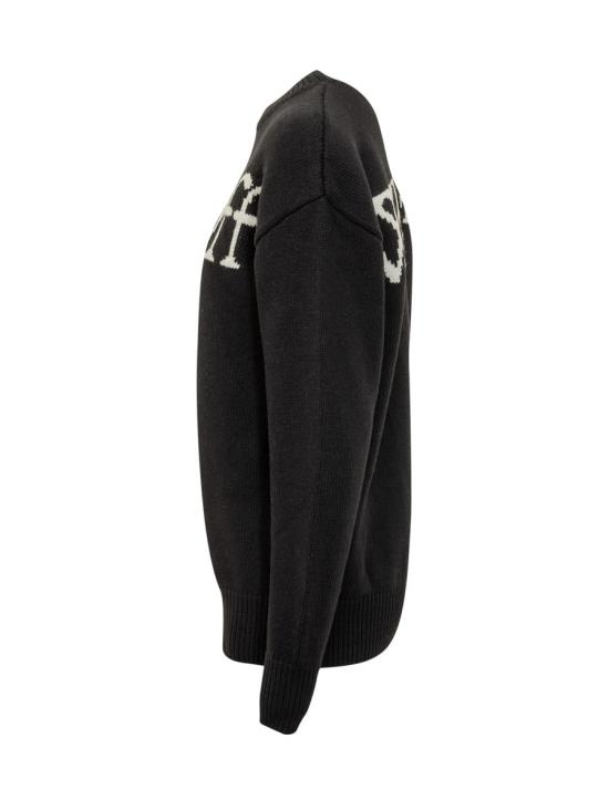 25FW 오프화이트 스웨터 OWHE10OF25KNI002 1001 Black - OFF WHITE