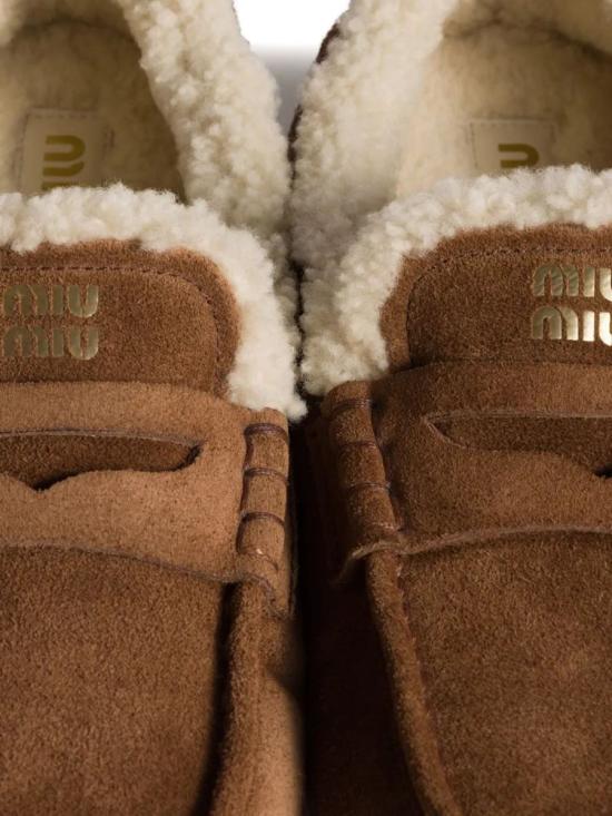 25FW 미우미우 뮬/슬리퍼 5D341EFZF05Z0G F0324 CACAO Brown - MIU MIU