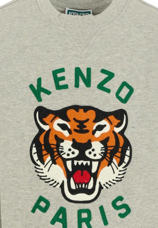25FW [키즈] 겐조 니트/스웻셔츠 K61509 A55 GREY - KENZO