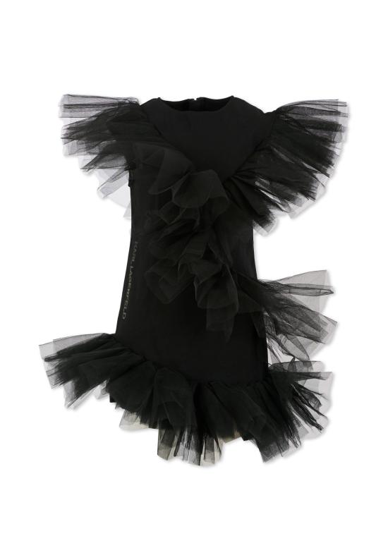 25FW [키즈] 칼라거펠트 원피스 Z30623 09B BLACK