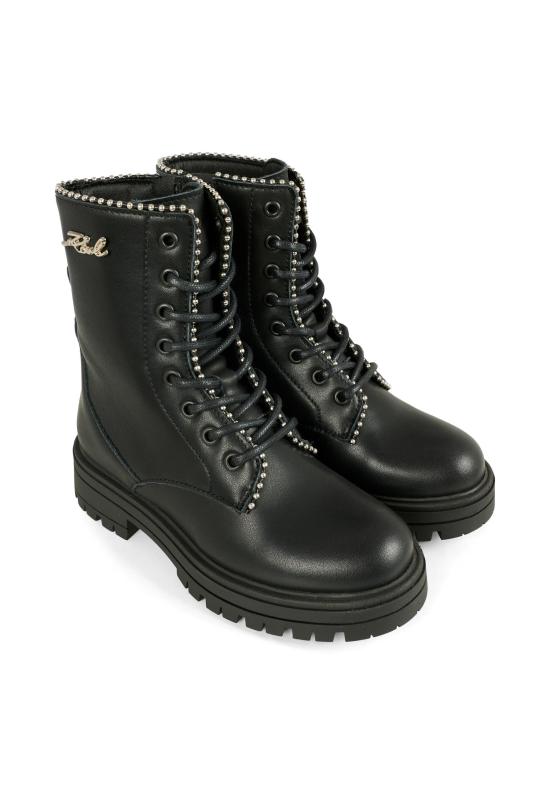 25FW [키즈] 칼라거펠트 미들 부츠 Z30983 09B BLACK - KARL LAGERFELD