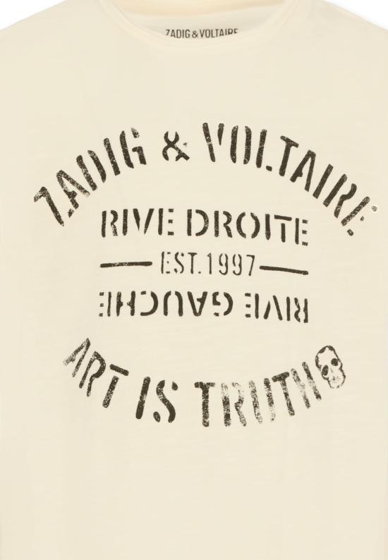 25FW [키즈] 자딕앤볼테르 티셔츠 X60464 195 IVORY - ZADIG & VOLTAIRE