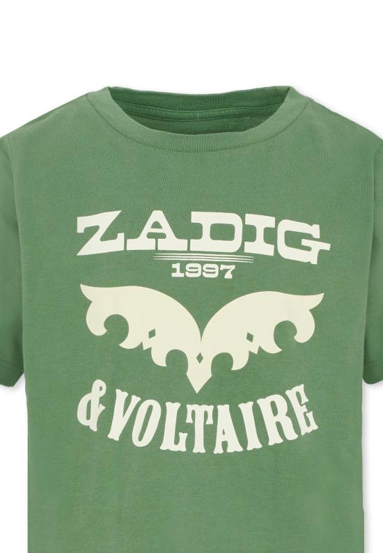 25FW [키즈] 자딕앤볼테르 티셔츠 X60459 67E GREEN - ZADIG & VOLTAIRE