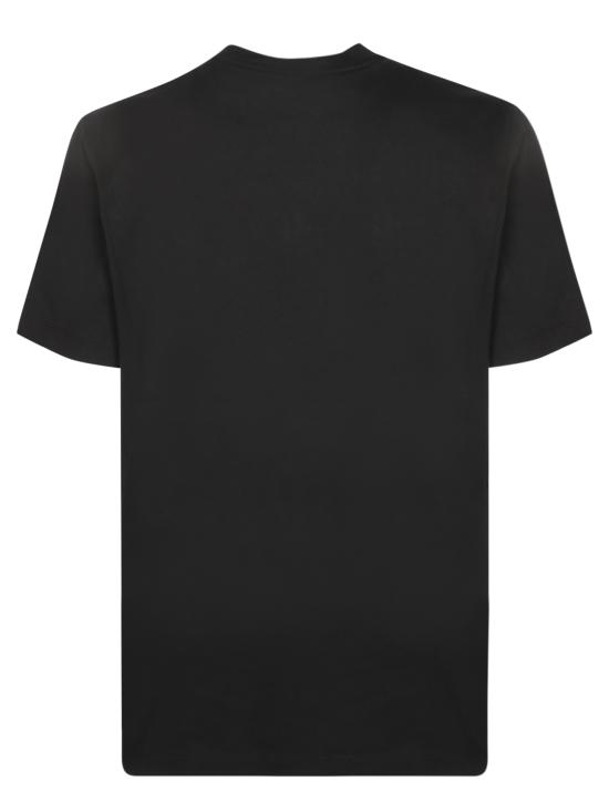 25FW 몽클레어 플록 로고 코튼 티셔츠 8C000368390T999 BLACK DOM - MONCLER