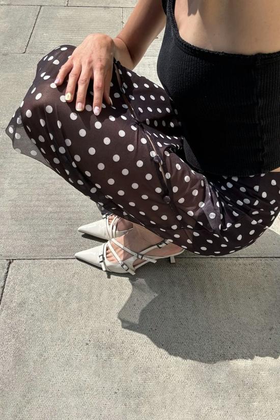  하우스오브써니 미디 스커트 하우스 오브 써니 폴카 도트 메시 프린트 스커트 멀티 - HOUSE OF SUNNY