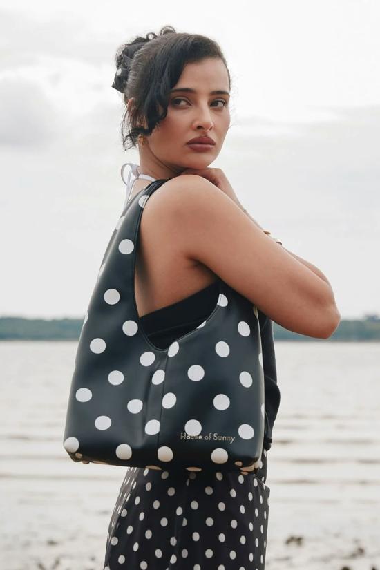  하우스오브써니 미디 스커트 하우스 오브 써니 폴카 도트 메시 프린트 스커트 멀티 - HOUSE OF SUNNY