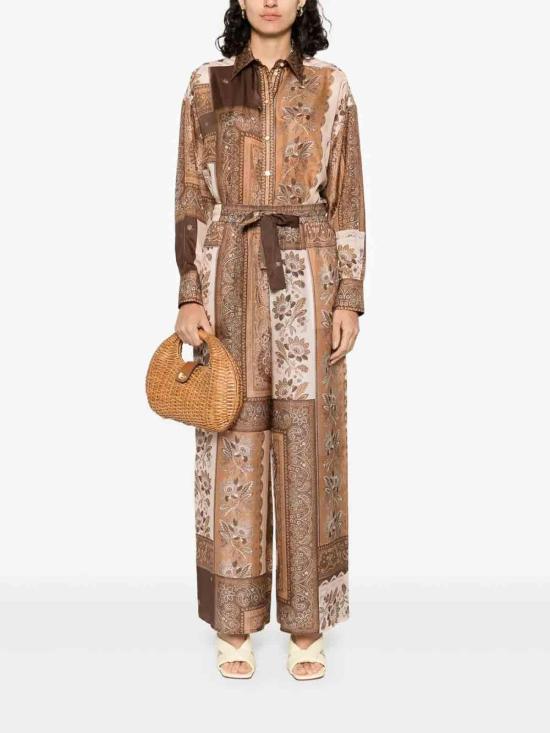 25FW 짐머만 스트레이트 팬츠 0PSS252CHOCOLATE Brown - ZIMMERMANN