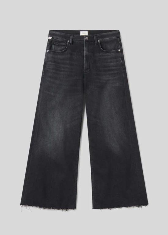  시티즌 오브 휴머니티 데님 팬츠 시티즌스 오브 휴머니티 라이라 와이드 레그 크롭 로우 헴 진 메달리온 - CITIZEN OF HUMANITY