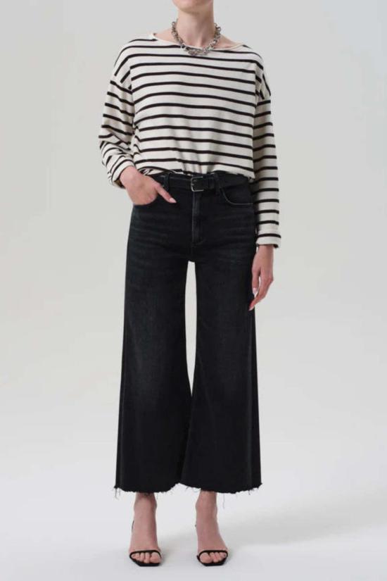  시티즌 오브 휴머니티 데님 팬츠 시티즌스 오브 휴머니티 라이라 와이드 레그 크롭 로우 헴 진 메달리온