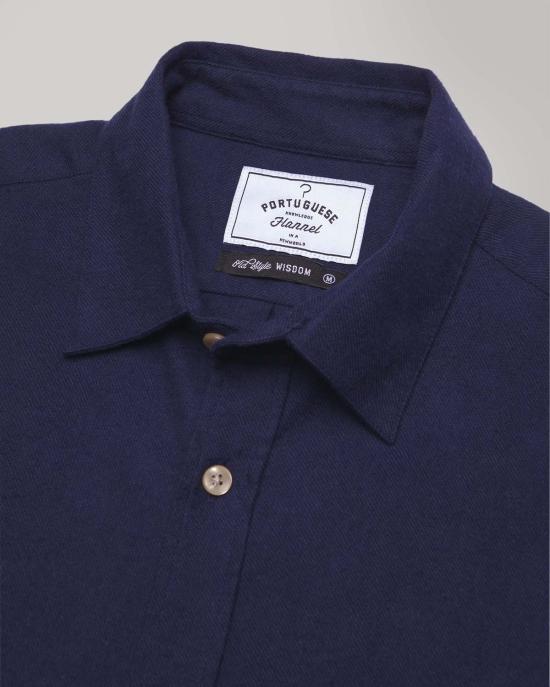  포르투기스플란넬 긴팔 셔츠 포르투갈 플란넬 테카 긴팔  네이비 - PORTUGUESE FLANNEL