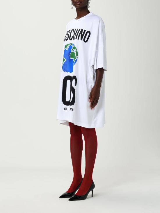 25FW 모스키노 롱 원피스 04395442 1001 White - MOSCHINO