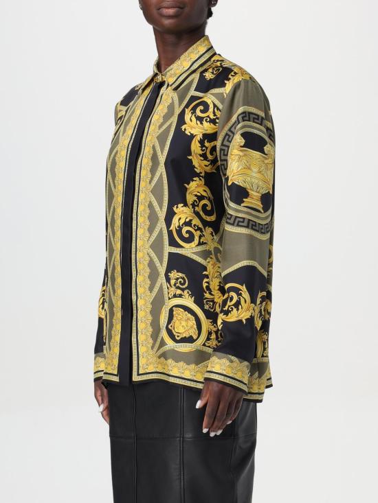 25FW 베르사체 셔츠 10013601A11528 5BC60 Black - VERSACE