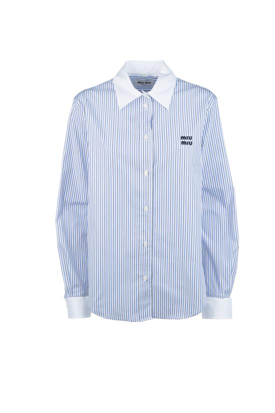 25FW 미우미우 셔츠 MK1972174T F0W3B BIANCOCELESTE