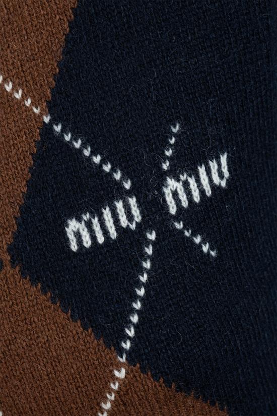 25FW 미우미우 스웨터 MMLB63174B F0008 BLEU - MIU MIU