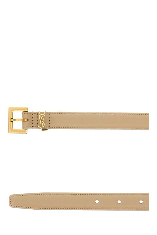 26SS 생로랑 카산드라 씬 스퀘어 버클 벨트 554465BOO0W 2721 DARKBEIGE - SAINT LAURENT