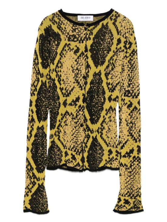 25FW 디 아티코 스웨터 251WCD00005KCC004AA 227 YELLOW BLACK - THE ATTICO