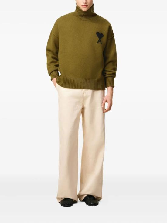 25FW 아미 ADC 터틀넥 스웨터 UKS839018 2988 BRONZE NOIR