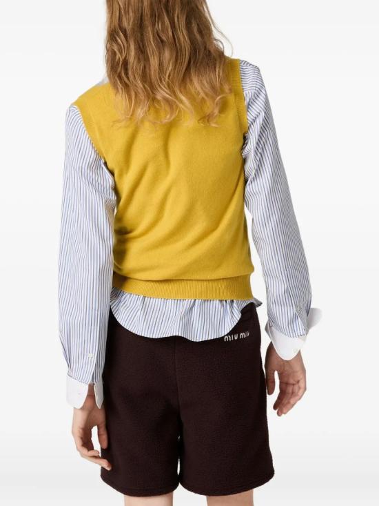 25FW 미우미우 스웨터 MMV296SOOO174B F0010 GIALLO - MIU MIU