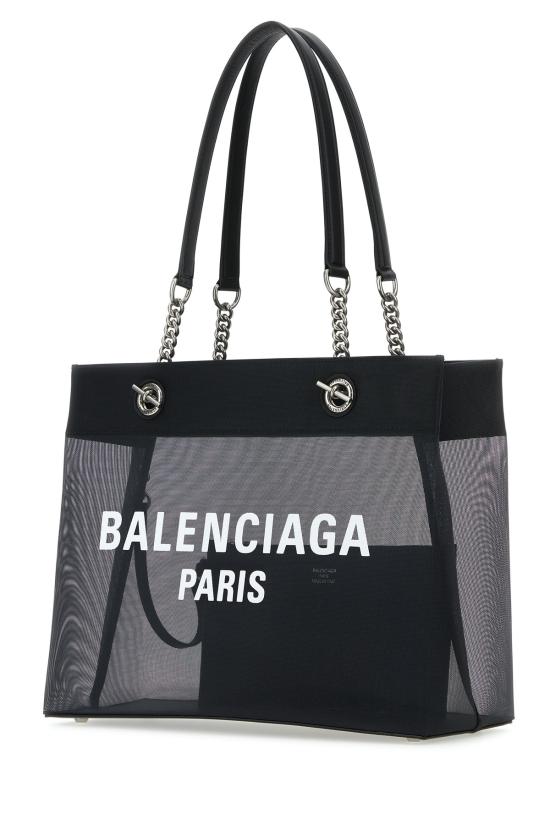 25SS 발렌시아가 듀티 프리 미디움 토트백 7416022AADB 1090 BLACKLWHITE - BALENCIAGA