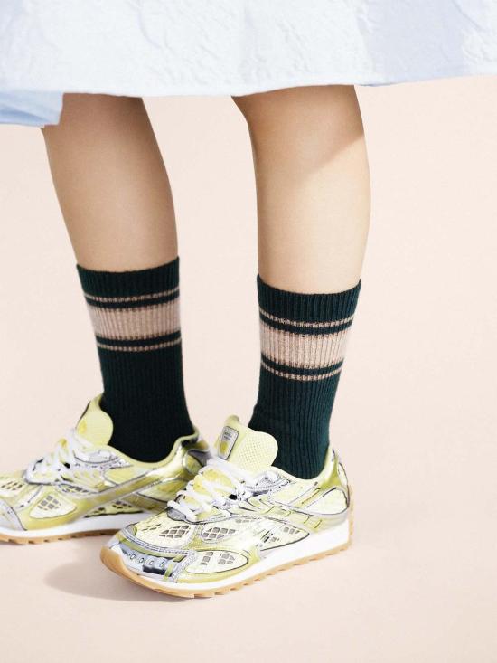  한셀 프롬 바젤 양말 한젤 바젤 애슬레저 캐시미어 크루  포레스트 그린