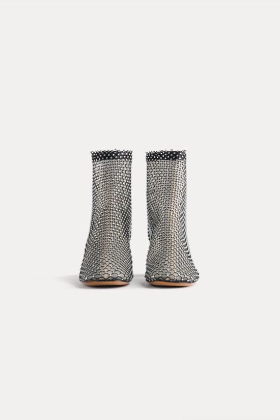  포르테포르테 뮬/슬리퍼 포르테 포르테 스트라스 메시  블랙 - FORTE FORTE