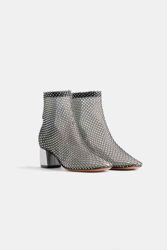  포르테포르테 뮬/슬리퍼 포르테 포르테 스트라스 메시  블랙 - FORTE FORTE