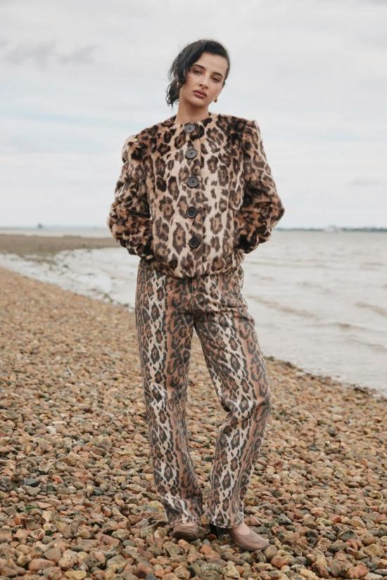  하우스오브써니 코트 하우스 오브 써니 칼라리스 레오파드 재킷 멀티 - HOUSE OF SUNNY