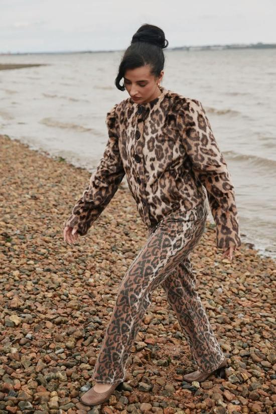  하우스오브써니 코트 하우스 오브 써니 칼라리스 레오파드 재킷 멀티 - HOUSE OF SUNNY