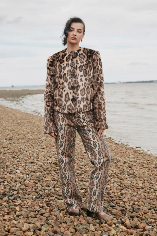  하우스오브써니 코트 하우스 오브 써니 칼라리스 레오파드 재킷 멀티 - HOUSE OF SUNNY