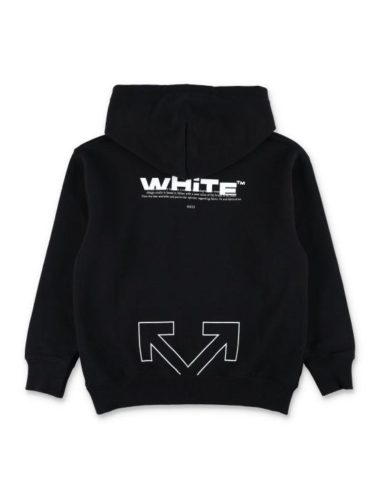 25FW [키즈] 오프화이트 니트/스웻셔츠 OBBB001F25FLE001 1001 BLACK - OFF WHITE