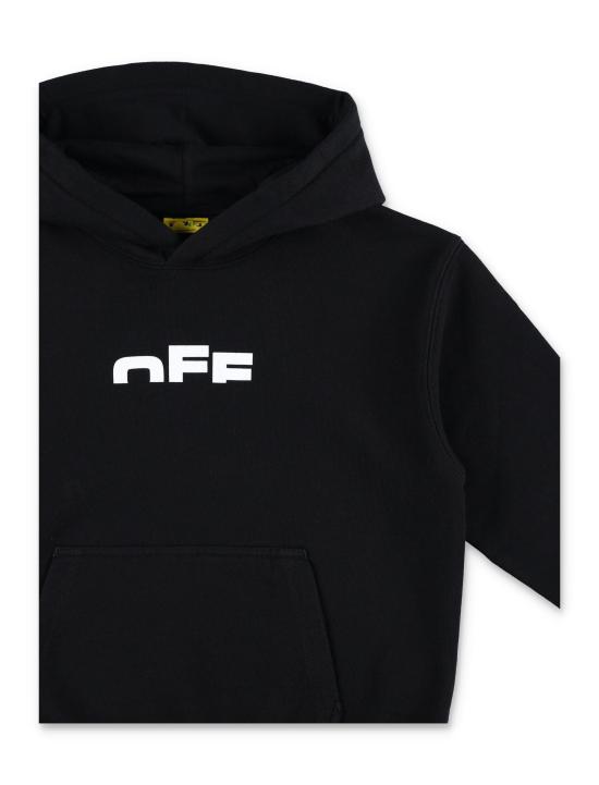 25FW [키즈] 오프화이트 니트/스웻셔츠 OBBB001F25FLE001 1001 BLACK - OFF WHITE