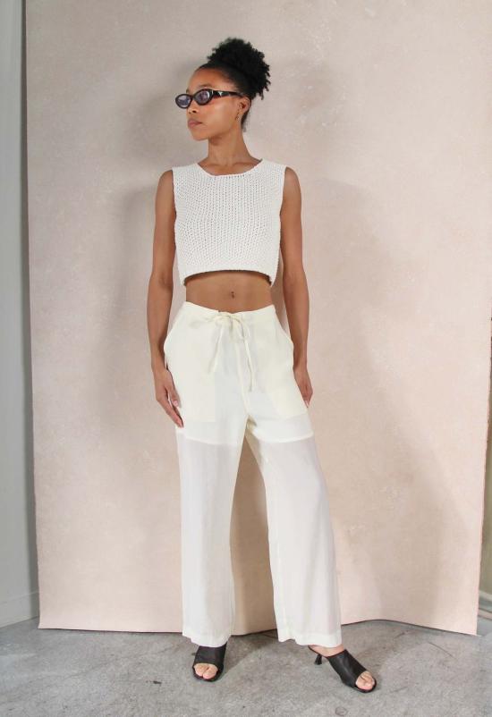  더 엔케이씨 스토어 코트 Nkc 스토어 니트 타이 조끼 크림 화이트 - The NKC Store