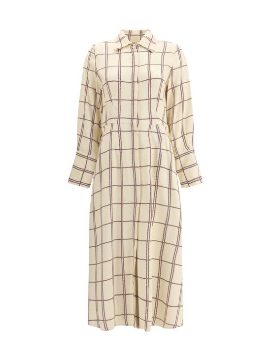 25FW 끄리다 원피스 BORDEAUXMD CHECKOFFWH MULTICOLOUR