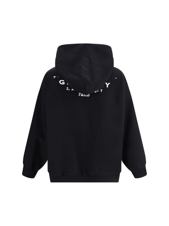 25FW 지방시 후드 티셔츠 BWJ04TP75N 001 BLACK - GIVENCHY