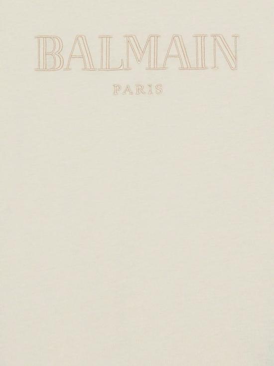 25FW [키즈] 발망 티셔츠 BX8P41Z3186 107BG Beige - BALMAIN