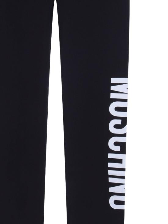 25FW [키즈] 모스키노 레깅스 HDP06RLBA11 60100 Black - MOSCHINO