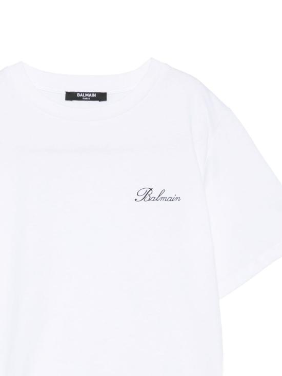 25FW [키즈] 발망 티셔츠 BX8Q01Z3186 100NE White - BALMAIN